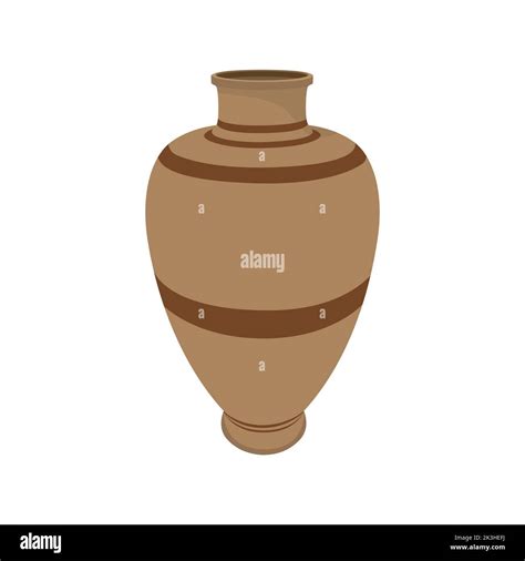 Clay Pots Vector Illustration Isolated On White Background Stock Vector