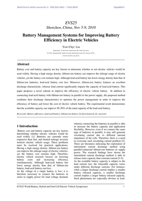 (PDF) Battery Management Systems for Improving Battery Efficiency in ...