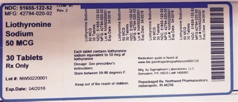 LIOTHYRONINE SODIUM Northwind Pharmaceuticals FDA Package Insert Page 2