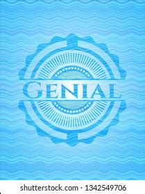 Genial Water Wave Concept Style Badge Stock Vector Royalty Free