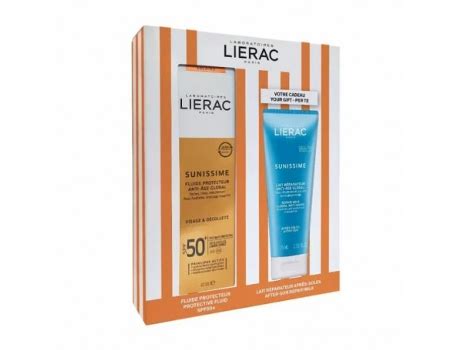 After Sun Lierac Coffret Sunissime Fluido Protetor Rosto Spf Leite