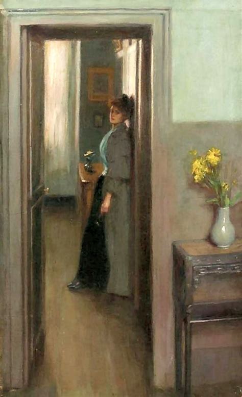 Belleroche Albert De A Woman Standing In A Doorway Of A Flickr