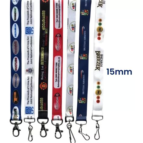 15mm Dye Sublimation RPET Personalised Lanyards Express 3 Day Delivery