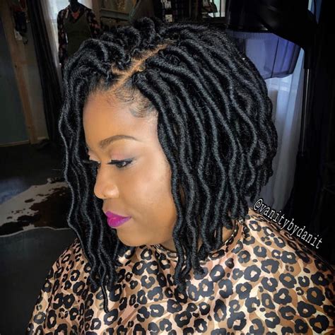 Short Bob Crochet Faux Locs - Maria Ma Coiffure