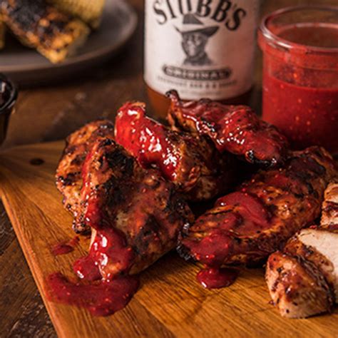 Grilled Boneless Chicken Breasts With Raspberry Balsamic Glaze Stubb S Bbq