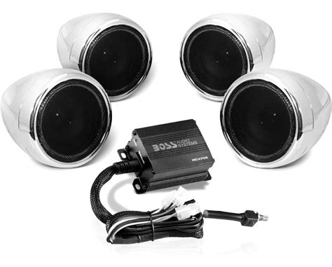 Boss Mcbk470b 1000w Sistema De Sonido Para Moto Cuotas sin interés