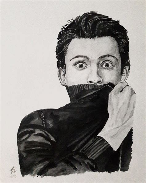 Tom Holland Drawing Easy Tom Holland Drawing Stickers Redbubble