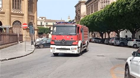 Vigili Del Fuoco Palermo Uscita In Sirena ABP MERCEDES ATEGO YouTube