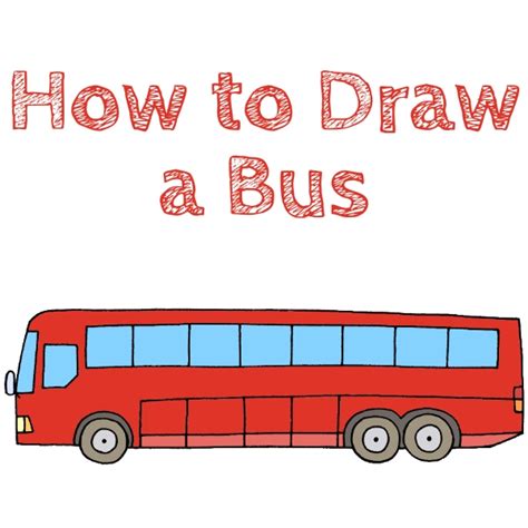 How to Draw a Bus Step by Step - How to Draw Easy