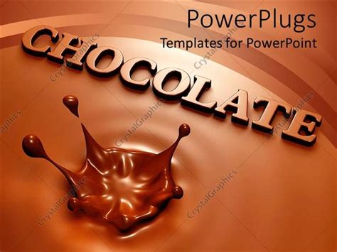 Powerpoint Template Chocolate Background With Splash And The Chocolate