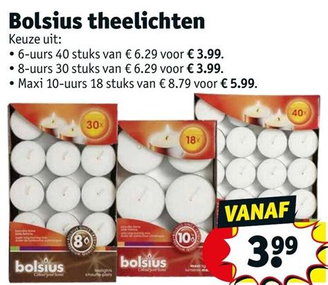 Bolsius Theelichten Aanbieding Bij Kruidvat