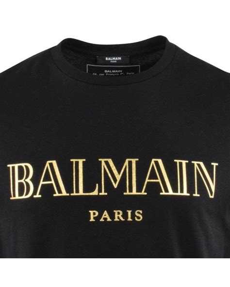 Balmain Blackgold Paris Logo T Shirt For Men Save 12 Lyst