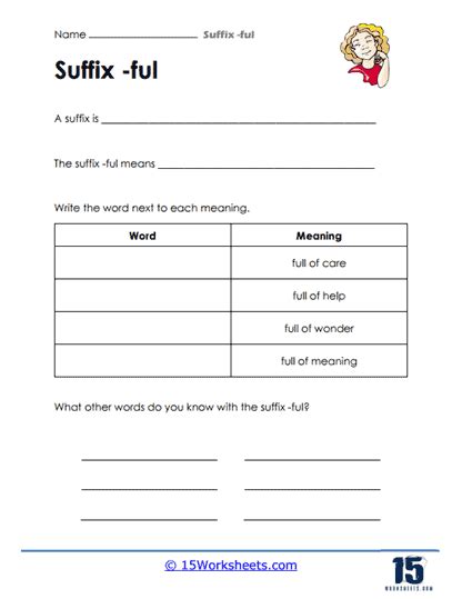 Suffix Ful Worksheets 15