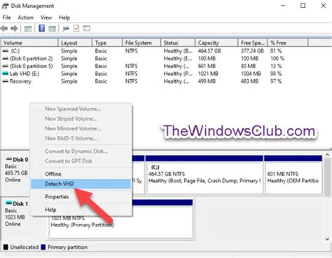 How To Mount Or Unmount VHD Or VHDX Virtual Hard Disk File In Windows