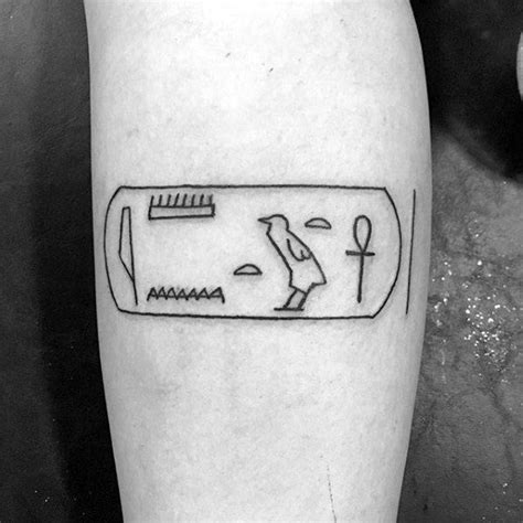 30 Hieroglyphics Tattoo Designs For Men - Ancient Egyptian Ink Ideas