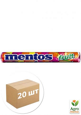 Жевательное драже (Фруктовый) ТМ "Ментос" 37г упаковка 20шт купить ...