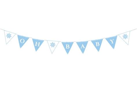 Blue Winter Snowflake Printable Banner Party Decorations - Etsy