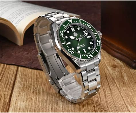 SAN MARTIN New Updated Men Diving Watch Helium Device NH35 Automatic