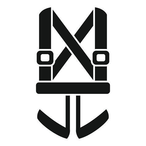 This Simple Safety Harness Icon Represents Work At Height Equipment