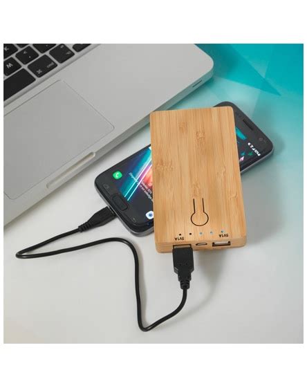 Grove 5000 Mah Bamboo Power Bank Branded Technology Universal Branding