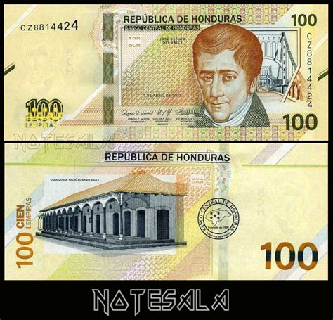 HONDURAS 100 LEMPIRAS 2022 2024 Pick 112 NEW UNC EBay