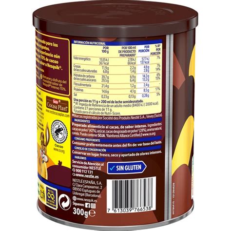 Comprar Intenso 70 Cacao Sin Gluten Bote 300 G · Nestle Nesquik