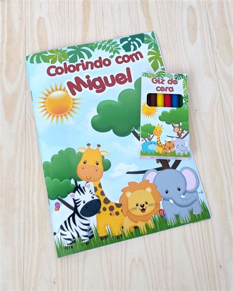 Livro de Colorir Safari 10 Peças Elo7 Produtos Especiais