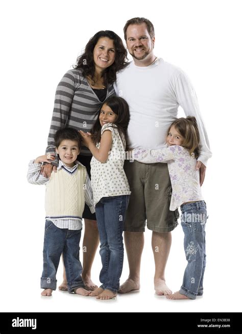 family of five Stock Photo - Alamy