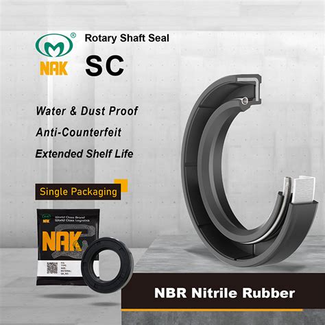 Nak 187x3x037 Inch Nitrile Rubber Single Lip Rotary Shaft Oil Seal