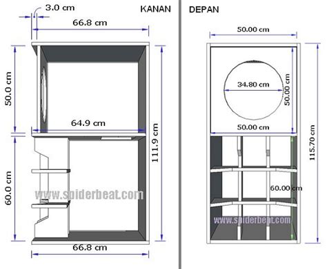 Skema Box Speaker CBS Ukuran 15 Inch Single