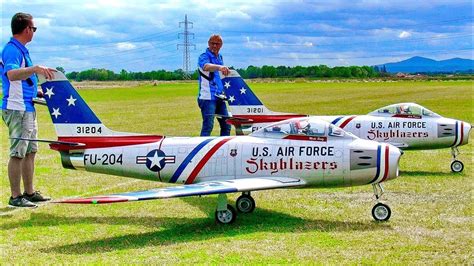 Amazing Rc Jet Flight Show Huge F Super Sabre Scale Model