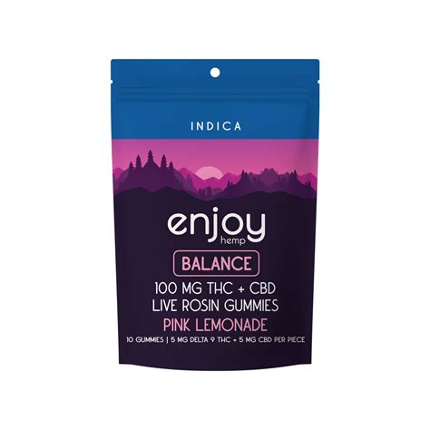 Enjoy Hemp Live Rosin Microdose Thc Cbd Pink Lemonade Gummies