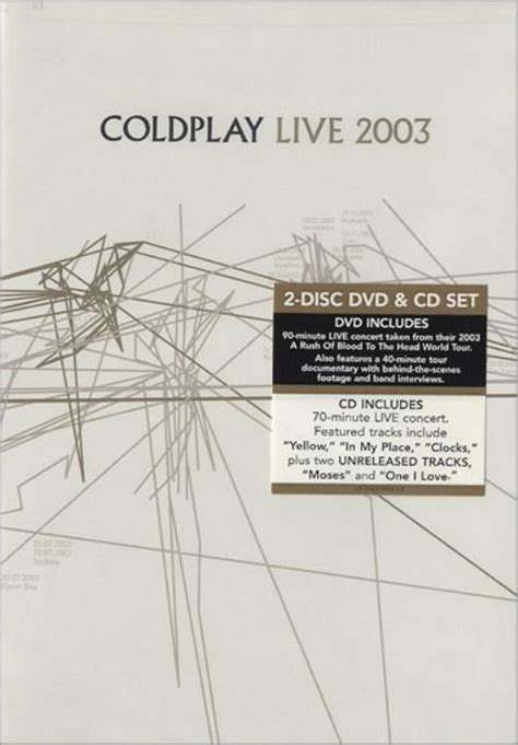 Coldplay Live Us Disc Cd Dvd Set