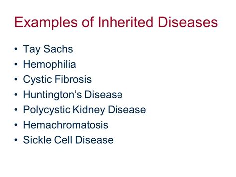 Inherited Diseases: Types, Causes and Symptoms