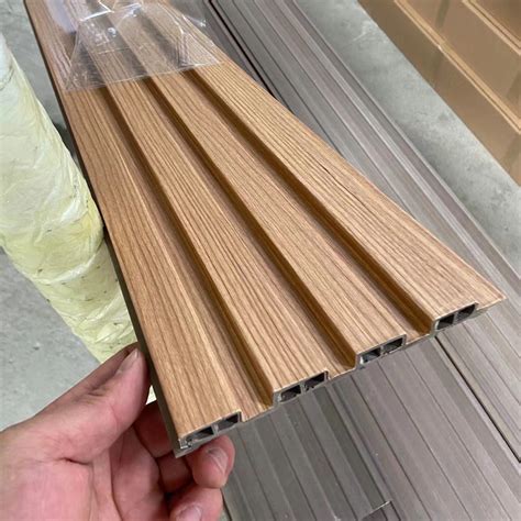 Wood Surface Indoor Wpc Wall Panels Lamination Surface Pvc Fluted Board