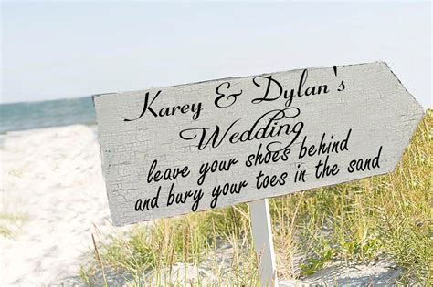 Custom Beach Wedding Signs Wedding Decorations ARROW FREE