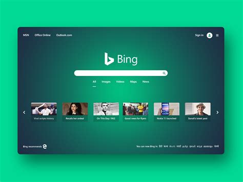 Microsoft Bing - Redesign by Praveen Kumar on Dribbble