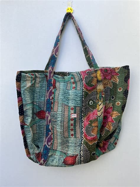 Vintage Kantha Jhola Bags Handmade Tote Bags Kantha Bags Shoulder