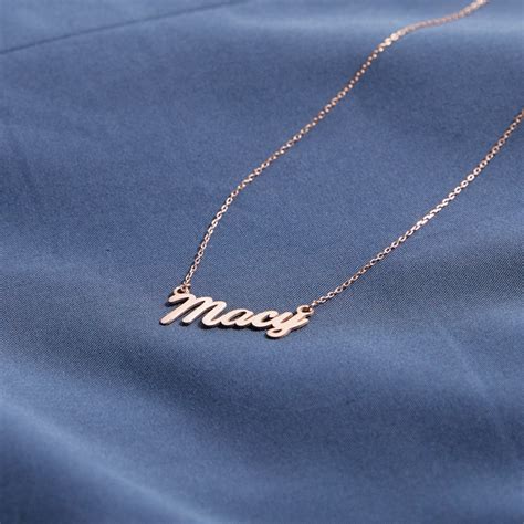 14k Solid Gold Custom Name Necklace Personalized Jewelry Dainty Name Necklace Summer Jewelry