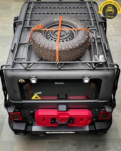 This Modified Mahindra Thar With Full Body Rack Looks Expedition Ready