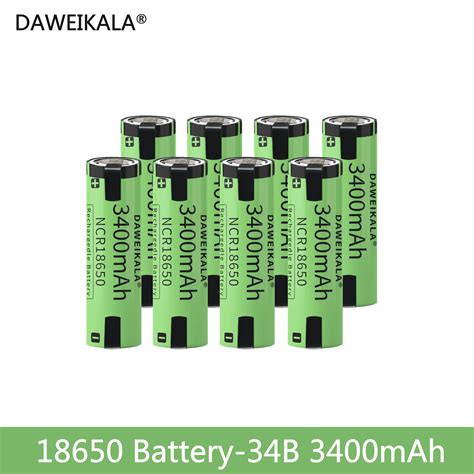 100 Original 18650B 3400mAh Batterie 3 7 V Lithium Ionen Akku 3 7 V