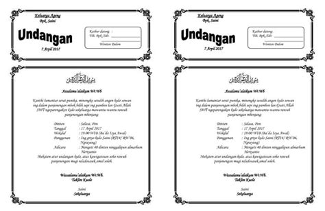 Undangan Tahlil F4 Jadi 2 Bahasa Jawadoc