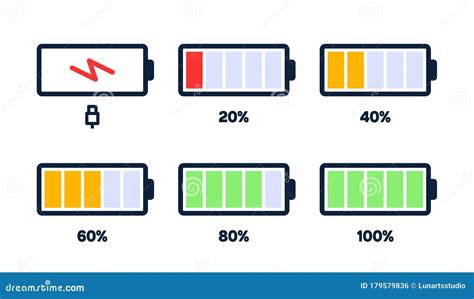 Energy Level Icon Charge Load Phone Battery Indicator Smartphone