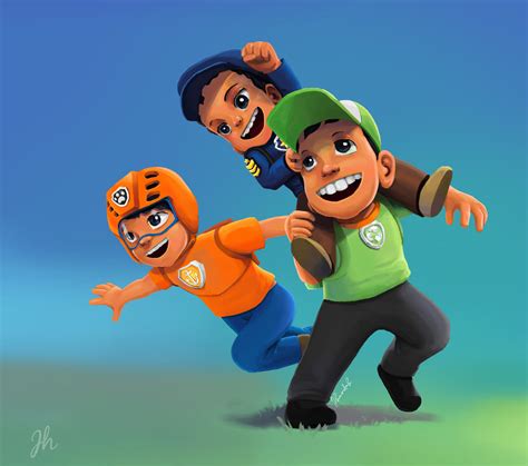 Artstation 3 Brothers Cosplaying Paw Patrol