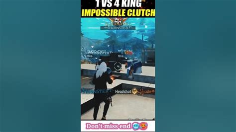 Impossible 🎯🎯🎯 1 Vs 4 Clutch For Cs Rank Push And Mastar 🥵🥵🥵🥶 Freefire Viralvideo New Sorts