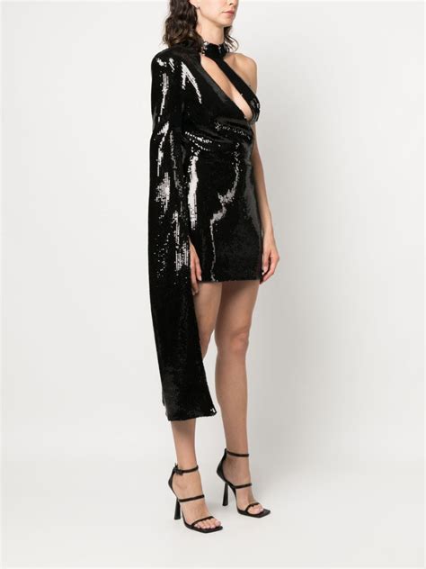 David Koma Asymmetric Sequin Embellished Mini Dress Farfetch