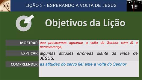 Lição 3 Esperando a Volta de Jesus linha do tempo biblico PPT