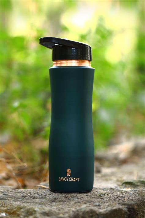 Green Savoy Craft Premium Matte Sipper Copper Bottle 750 Ml For