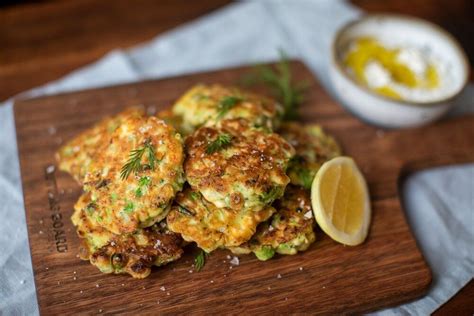 Green Fritters With Feta Lemon And Dill Yoghurt — Farm To Fork