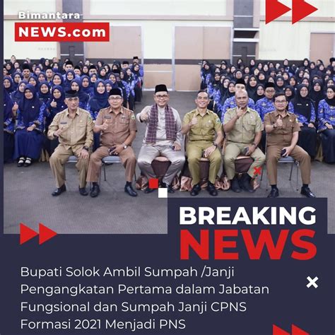 Bupati Solok Ambil Sumpah Janji Pengangkatan Pertama Dalam Jabatan